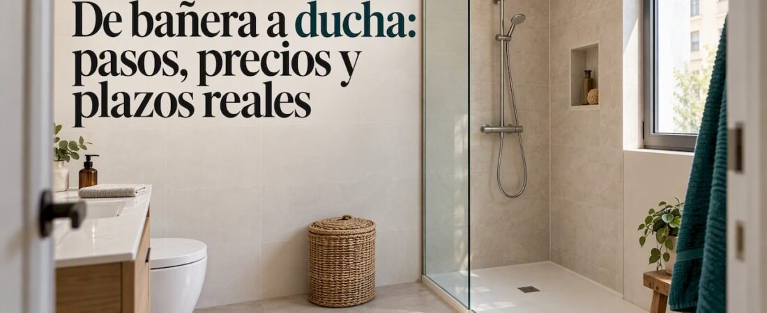Cambiar bañera por ducha: precios, pasos y plazos reales