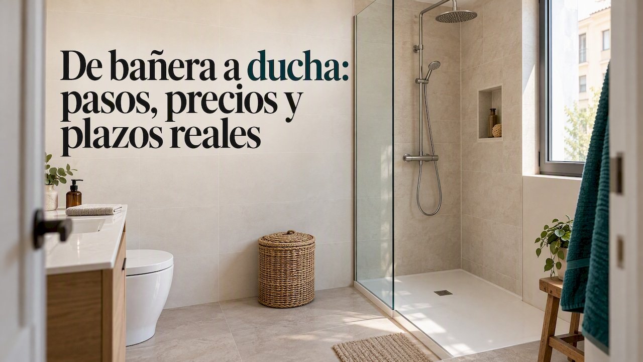 Cambiar bañera por ducha: precios, pasos y plazos reales